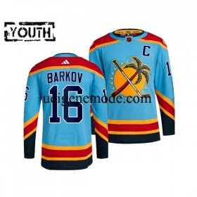 Kinder Florida Panthers Eishockey Trikot Aleksander Barkov 16 Adidas 2022 Reverse Retro Blau Authentic